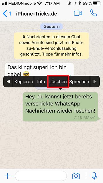 WhatsApp Nachrichten löschen und zurückholen so geht s