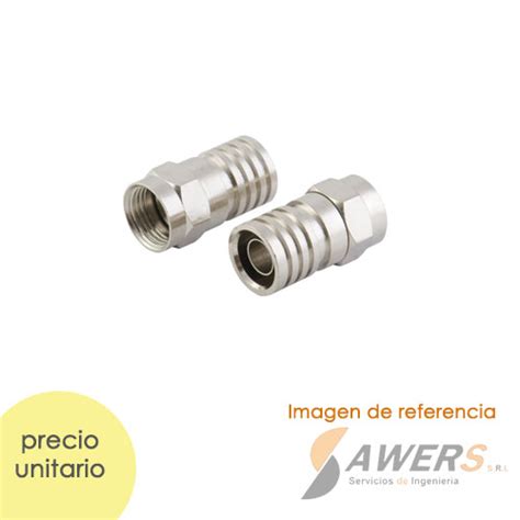 Conector F Tipo Crimpado Para Cable Coaxial Rg6