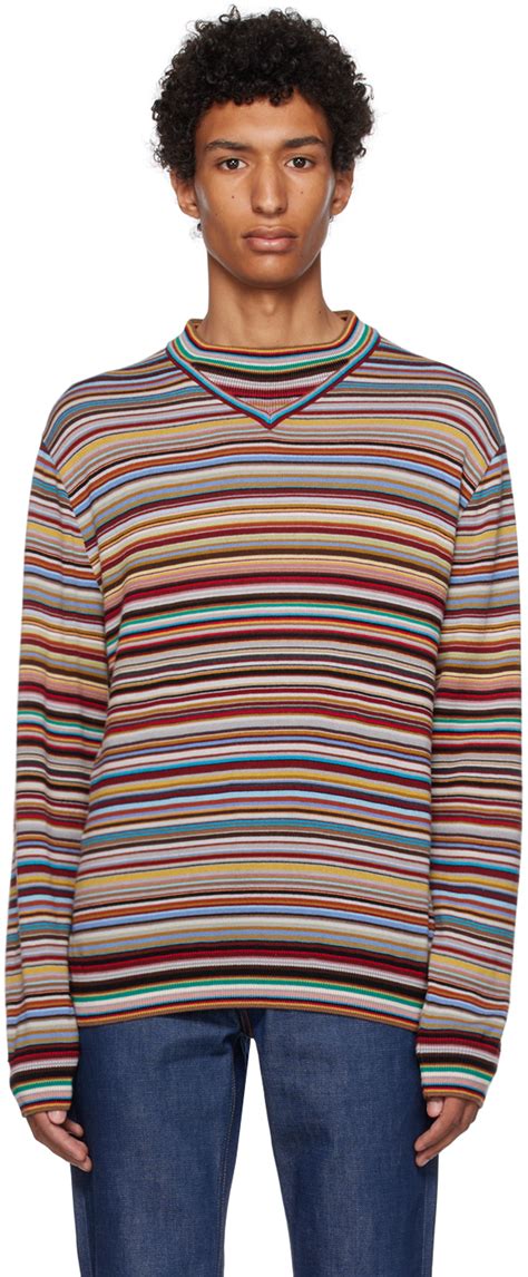 Multicolor Stripe Sweater By Paul Smith On Sale