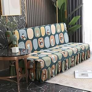 Armless Sofa Slipcover Sofa Bed Cover Futon With Skirt Armless Sofa Bed