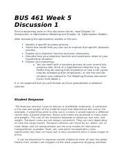 BUS 461 Week 5 Discussion 1 Docx BUS 461 Week 5 Discussion 1 Prior To