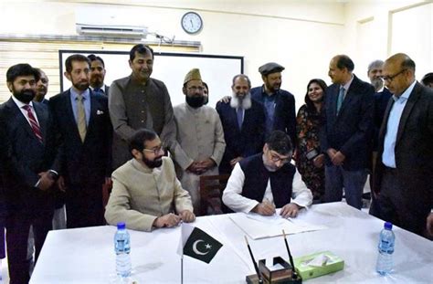 Chief Minister Gilgit Baltistan Khalid Khurshid Khan Witnessing The MOU