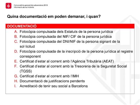 Convocat Ria General De Subvencions Ppt Descargar