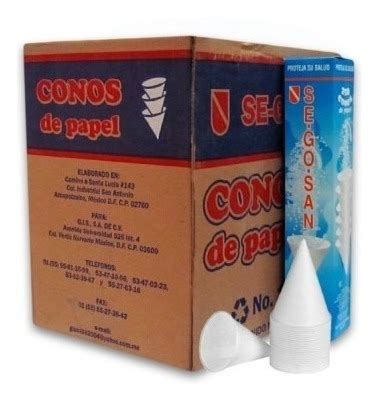 Vaso Cónico De Papel Segosan 104 4 Oz caja 5 000 Conos Mercado Libre