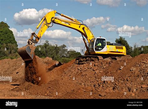 Construction Excavation Hydraulic Excavator Backhoe Stock Photo Alamy