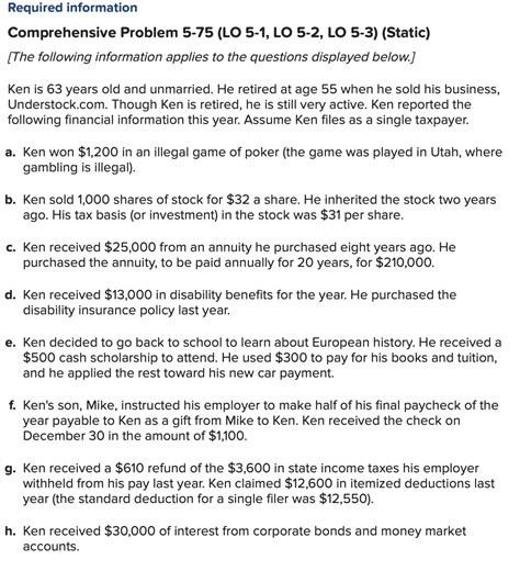 Solved Required Information Comprehensive Problem 5 75 Lo