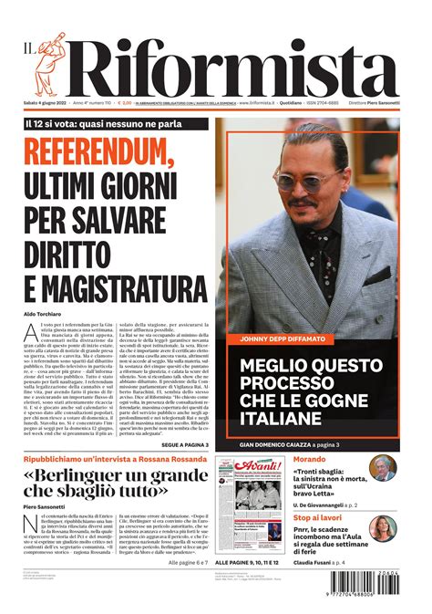 Giornali In Pdf Rassegna Stampa Sfogliabile Del 4 Giugno 2022 Prime