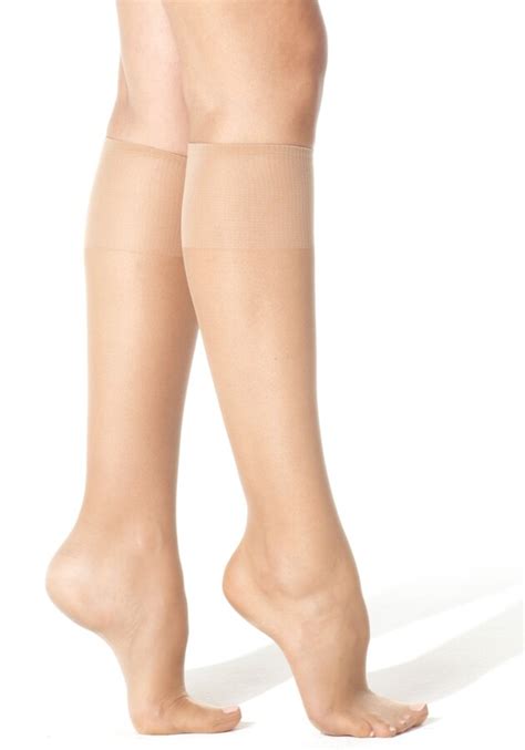 Hanes Silky Sheer Reinforced Toe Knee Highs Shopstyle Hosiery