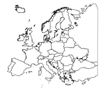 Mapa Europy Kolorowanki