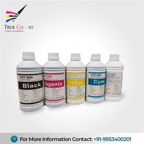 True Colors Cmyk W Dtf White Ink Bottle Packaging Size Liter At Rs