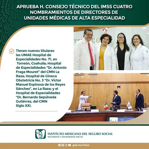 IMSS on Twitter Aprueba H Consejo Técnico del IMSS cuatro