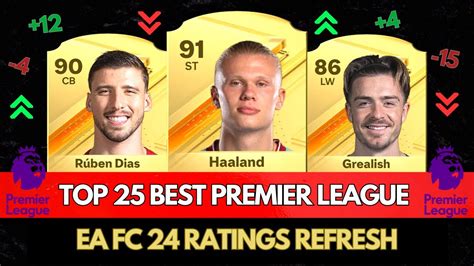 Ea Fc 24 Top 25 Best Premier League Player Ratings Fifa 24 💀😲 Ft