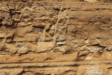 Camadas Geológicas De Terra Rocha Em Camadas Encerramento Da Rocha Sedimentar Na Islândia