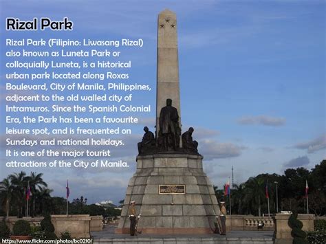 Rizal Park Also Known As Luneta Park Or Colloquially Luneta Is A