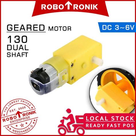 Dc Geared Motor Mm Wheel Moto Tt Dual Shaft W Yellow Gear Box