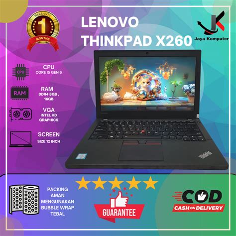 Jual Laptop Lenovo Thinkpad X240 X250 X260 X270 X280 X390 Intel Core I5 Gen 6 Ssd Second