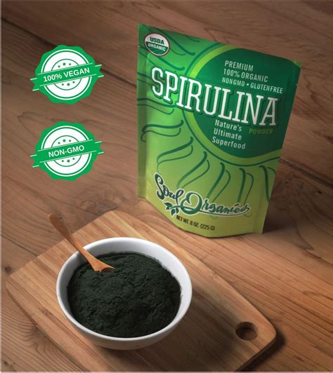 Organic Spirulina Powder Usda Organic Certified Premium Blue Green Algae Powder For Natural