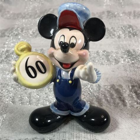 Vintage Walt Disney Schmid Mickey Mouse And Minnie Mouse 60th Birthday