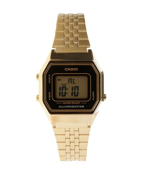 Relógio Digital Casio Feminino LA680WGA1DF Dourado cea