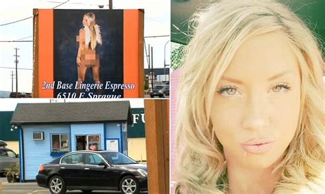 Outrage As Washington Coffee Shop Features Naked Woman On Billboard Daily Mail Online