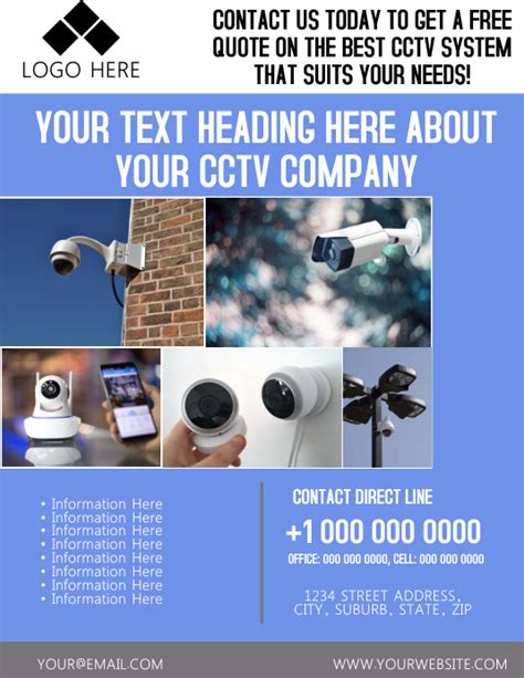 Cctv Company Business Flyer Template Postermywall