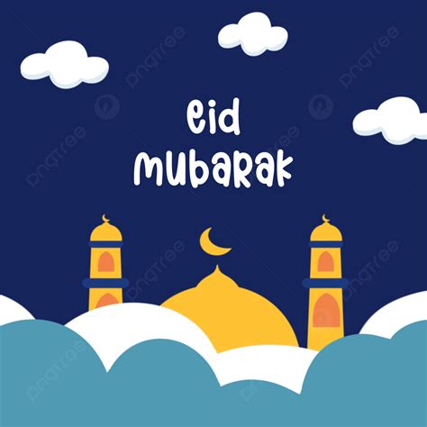 모스크와 무슬림 Eid 무바라크 인사말 카드를위한 구름 배경 칸델라 사원 본문 배경 일러스트 및 사진 무료 다운로드