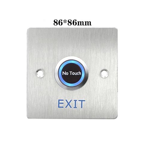 Metal Stainless Infrared No Touch Door Exit Push Button Switch