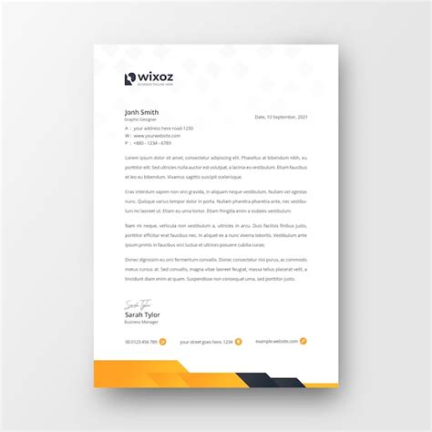 Premium Psd Professional And Minimalist Corporate Letterhead Template