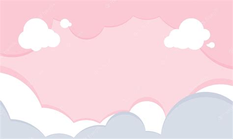 Premium Vector Pink Cloud Flat Cartoon Background 010