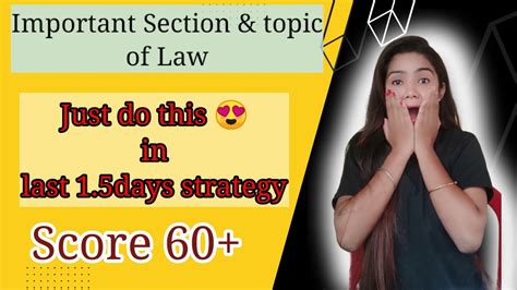 1 5 Days Strategy For Law Bcr Score 60 In Lawl Ca Foundation June