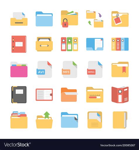 Folders Vector Design Images, Folder Icon Set, Folder, 57% OFF