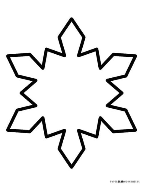 Snowflake Templates Superstar Worksheets Snowflake Template