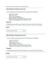 Week Aleks Computing Amount Due Docx Week Merchandise And