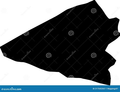 Quba Azerbaijan Silhouette Map With Transparent Background Stock Vector