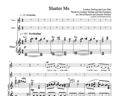 Lindsey Stirling Sheet Music Shatter Me For Violin