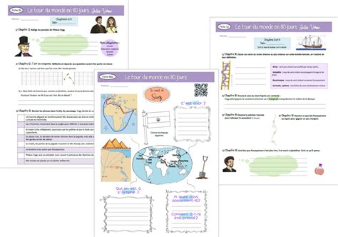 Le Tour Du Monde En 80 Jours Exploitation Cycle 3 Super Maitresse