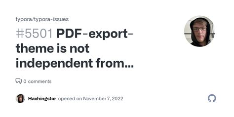 Pdf Export Theme Is Not Independent From Editor Theme For Headers And