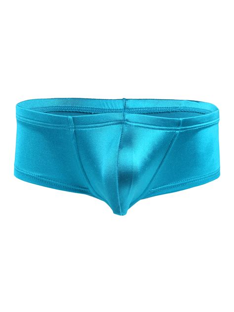 Chictry Mens Silky Smooth Swim Trunks Low Rise Bikini Briefs Underwear