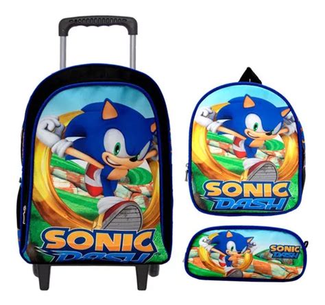 Morral Escolar Toys 2U Infantil Carrinho Mochila Sonic Menino