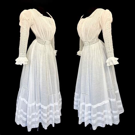 Antique Edwardian Lingerie Dress 1900s Etsy