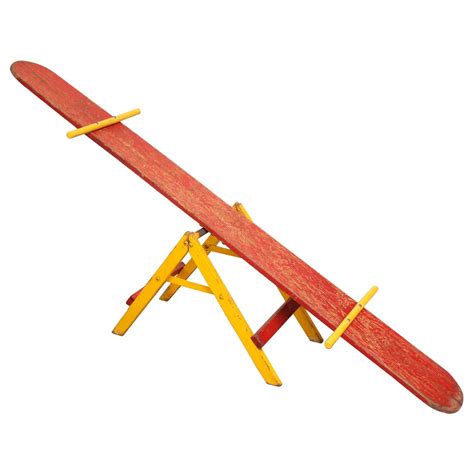 Folk Art Seesaw With Original Paint For Sale At 1stdibs