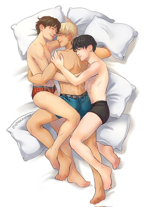 Rule 34 3boys Asian Asian Male Bed Black Hair Blonde Hair Brown Hair Bts Gay Hug Jung Ho Seok