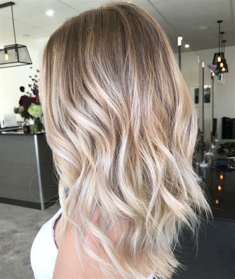 Cool Ash Blonde Balayage Colour Long Hair Textured Curls