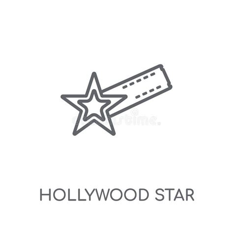 Hollywood Star Linear Icon Modern Outline Hollywood Star Logo C Stock