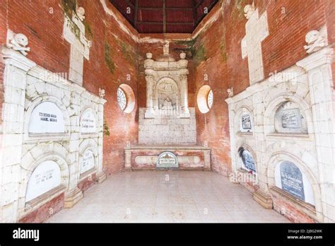 Interior And Details Of The San Joaquin Cemetery Chapel In Iloilo