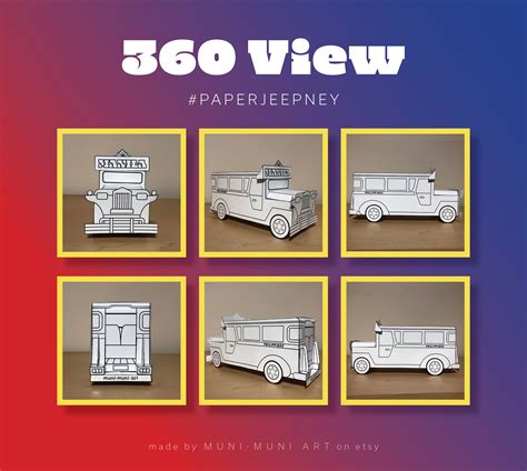 Philippine Jeepney 3D Paper Craft Printable PDF Etsy