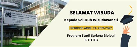 Program Studi Sarjana Biologi SITH ITB Program Studi Sarjana Biologi