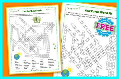 Our Earth Word Fit Puzzle Puzzle Cheer