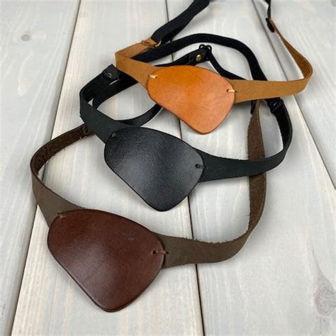 Slim Leather Eye Patch With Adjustable Buckle Will Work For Permanent