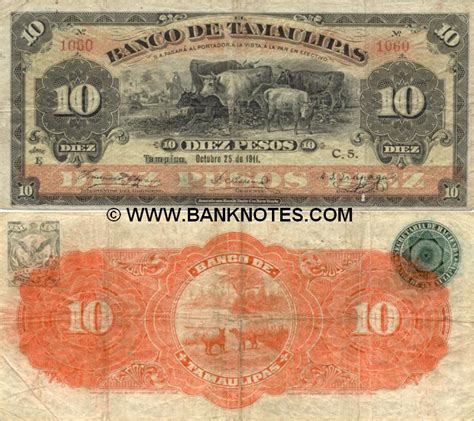 Mexico Pesos Mexican Currency Bank Notes Paper Money World